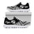 Tonga Rising Sneakers - Tonga Coat Of Arms & Polynesian Tattoo (Black) - A16 Unisex White - Polynesian Pride