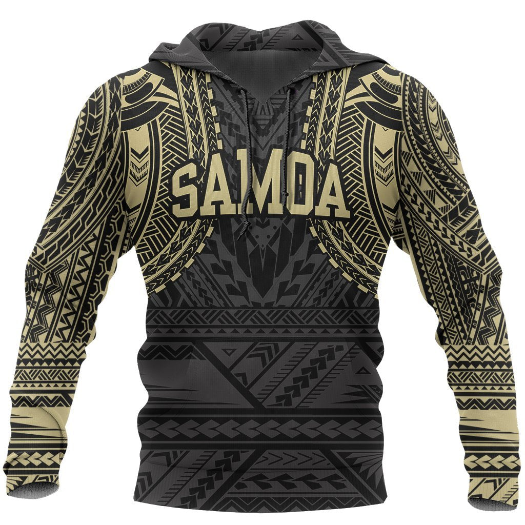 American Samoa Spirit Hoodie Samoa Polynesian Tattoo A16 Unisex Black - Polynesian Pride