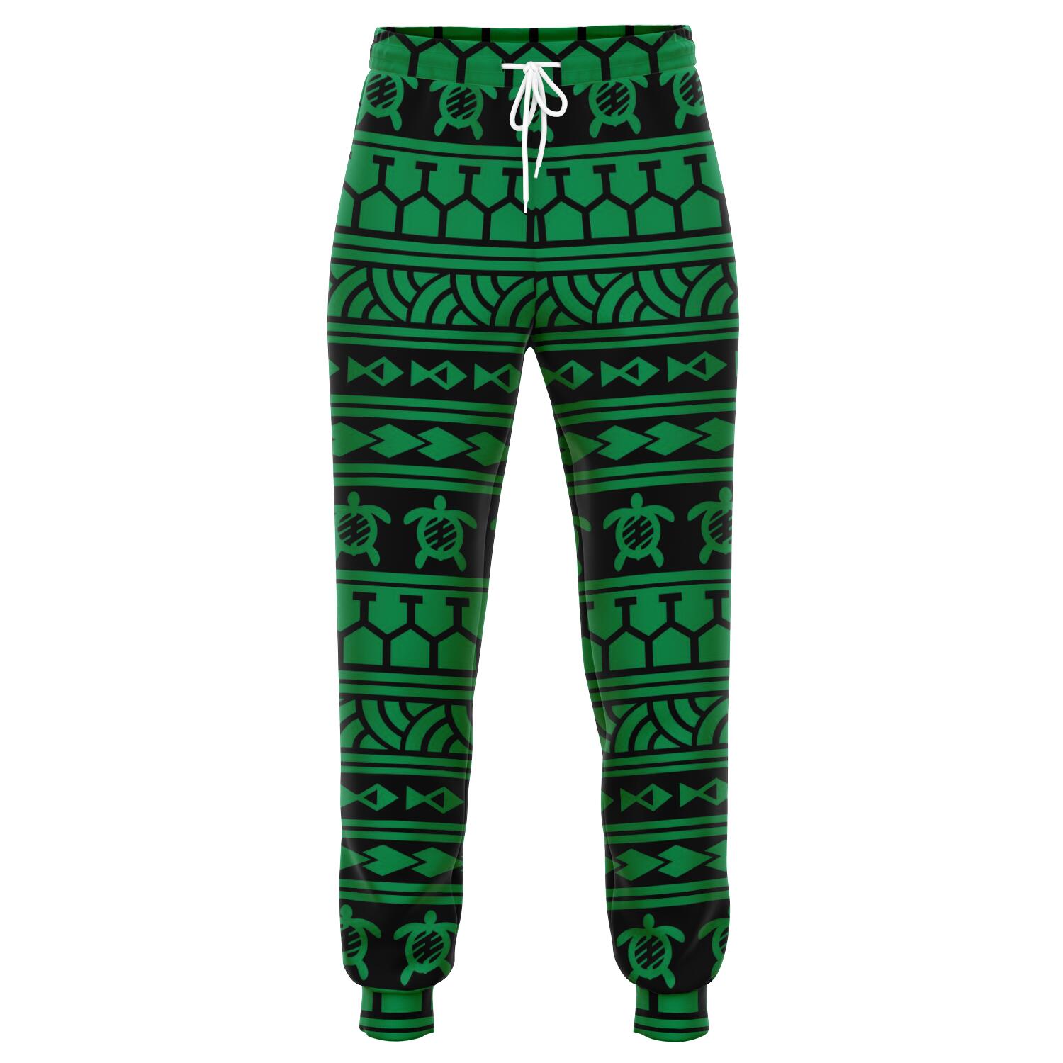 Polynesian Tattoo Tribal Green Joggers Unisex Green - Polynesian Pride