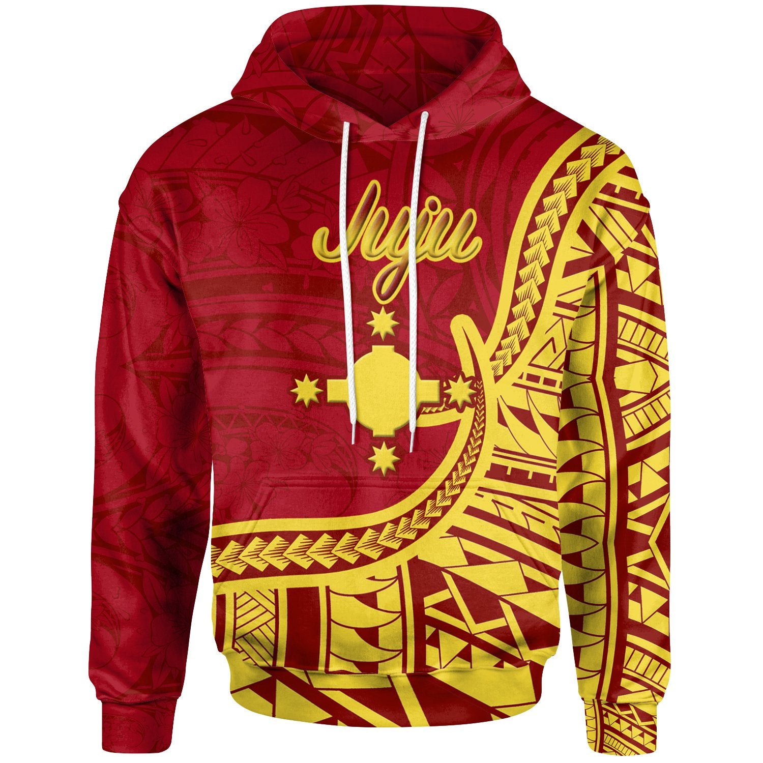 Rotuma Hoodie Juju Flag Rotuma Red - Polynesian Pride