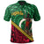 Vanuatu Polo Shirt Luganville Polynesian Patterns With Bamboo Unisex Green - Polynesian Pride