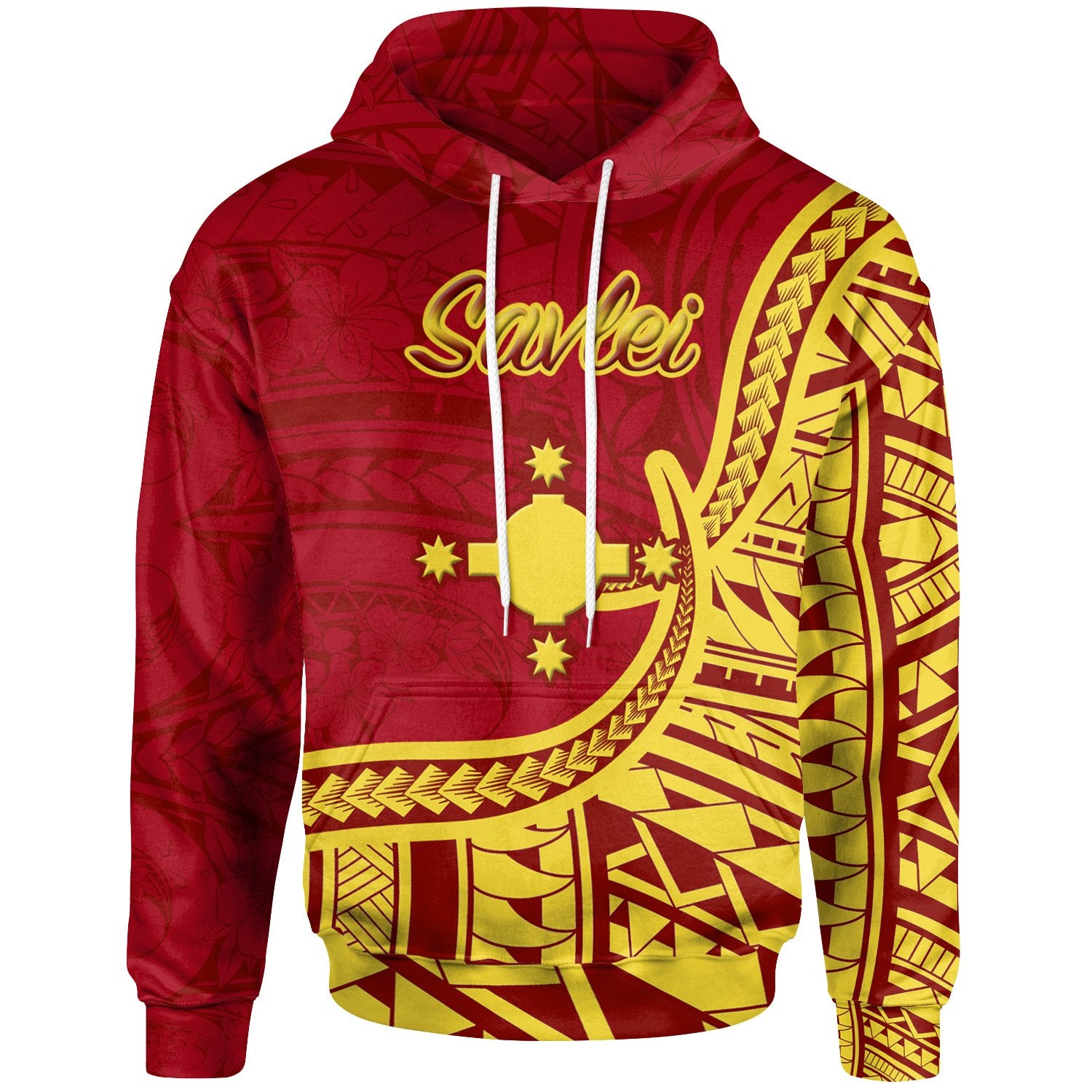 Rotuma Hoodie Savlei Flag Rotuma Unisex Red - Polynesian Pride