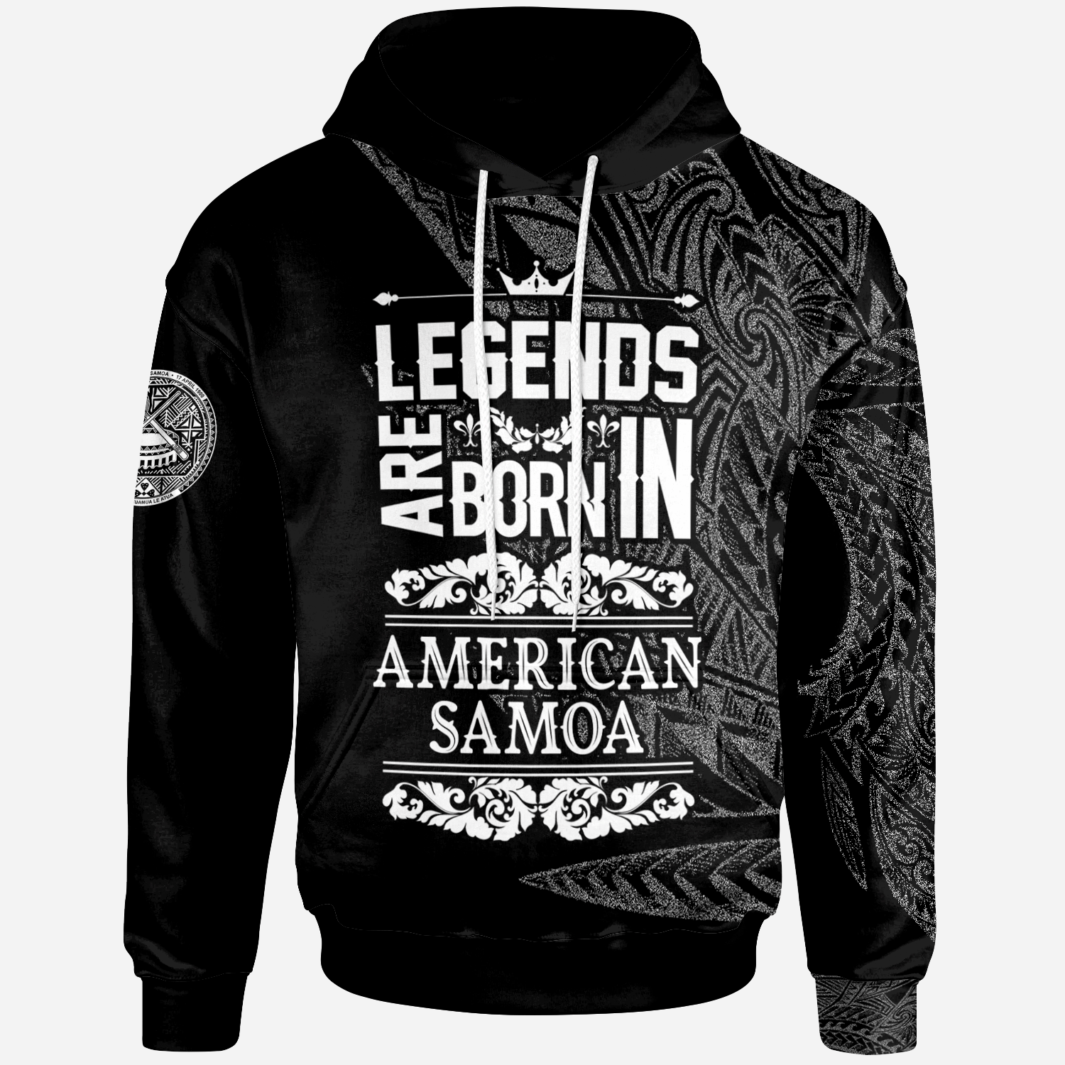 American Samoa Hoodie Legends Are Born In White Color Unisex White - Polynesian Pride