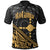 Rotuma Polo Shirt Gold Tapa Patterns With Bamboo Unisex Gold - Polynesian Pride