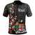 Fiji Polo Shirt Nadi Tagimaucia Flowers Unisex Black - Polynesian Pride