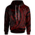 Kosrae State Hoodie Red Wings Style Unisex Black - Polynesian Pride