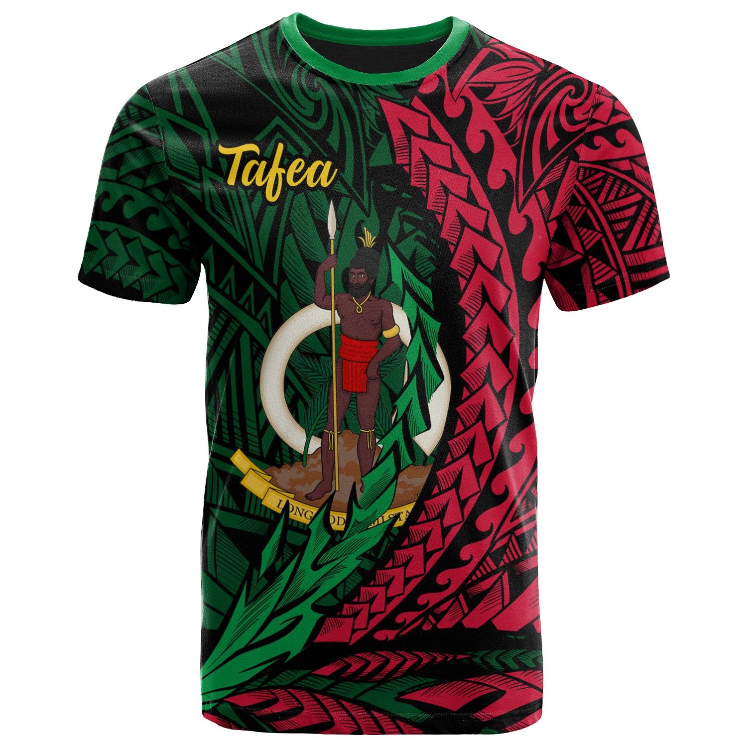 Vanuatu T Shirt Tafea Wings Style Unisex Black - Polynesian Pride