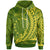 Cook Islands Hoodie Custom Wings Style Green - Polynesian Pride