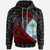 Guam Hoodie Red Tapa Patterns With Bamboo Unisex Black - Polynesian Pride