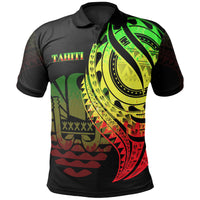 Tahiti Polo Shirt Reggae Color Polynesian Patterns Best Tahiti Ever Unisex Black - Polynesian Pride