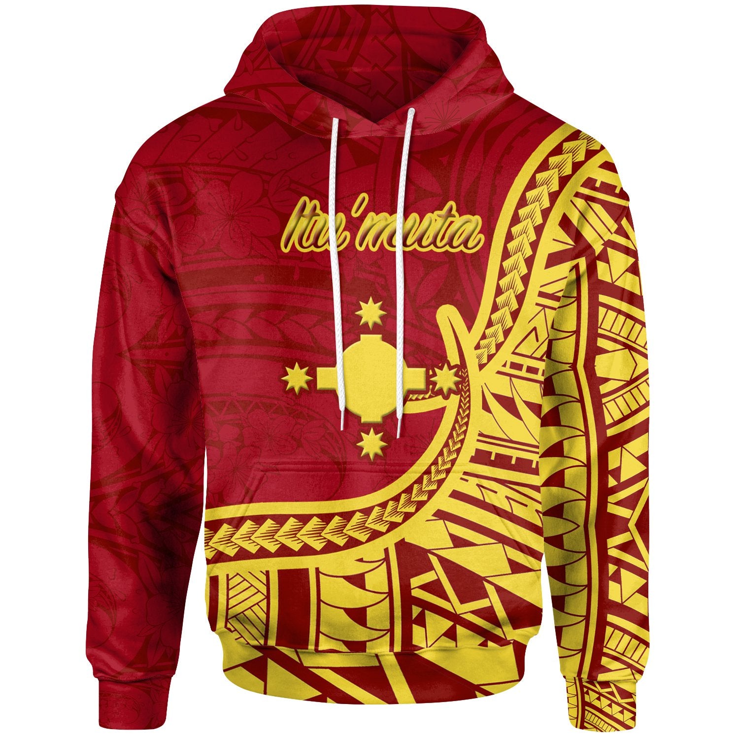 Rotuma Hoodie Itumuta Flag Rotuma Unisex Red - Polynesian Pride