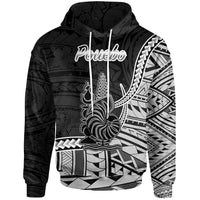 New Caledonia Islands Hoodie Pouebo Seal of New Caledonia Polynesian Patterns Unisex Black - Polynesian Pride
