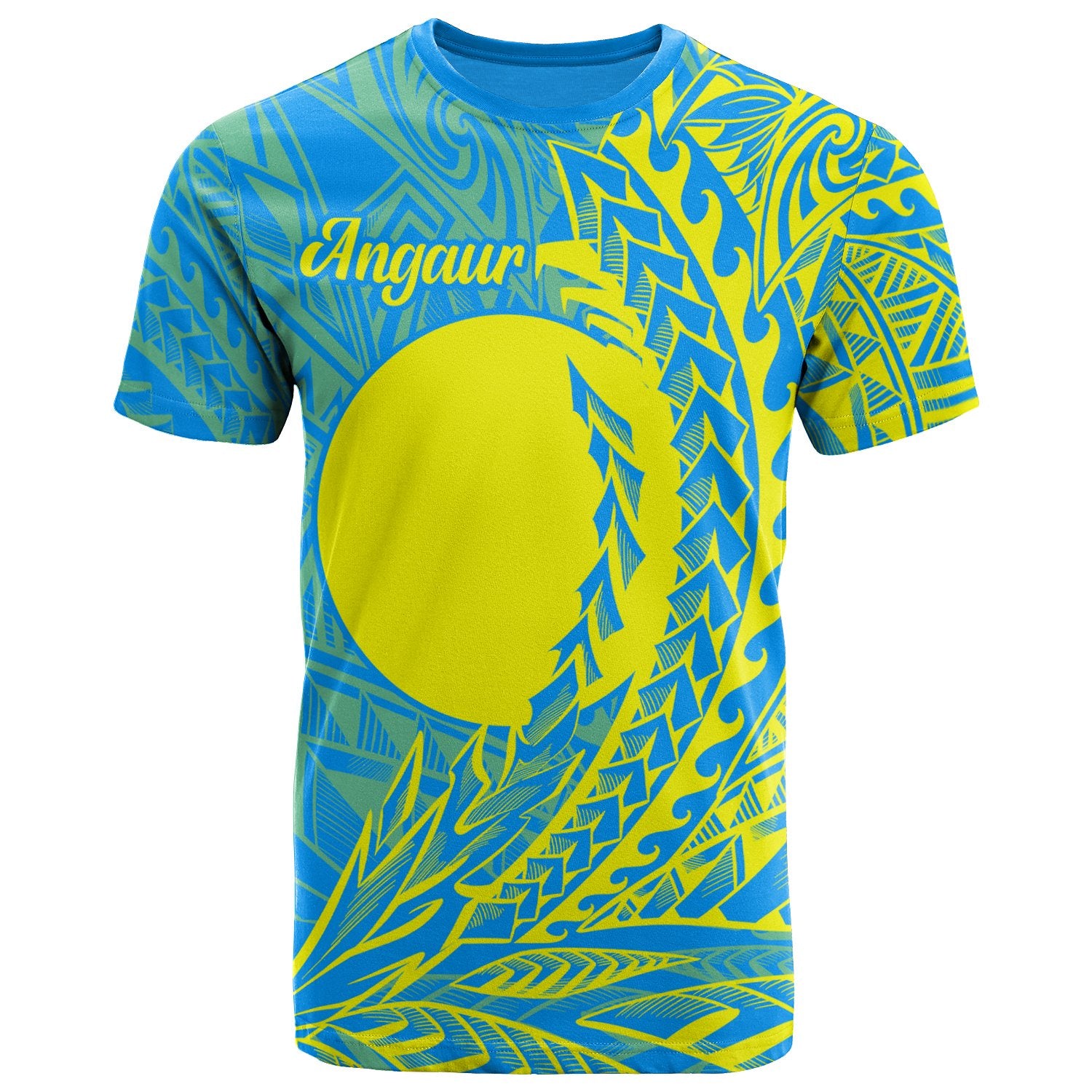 Palau T Shirt Angaur Wings Style Unisex Blue - Polynesian Pride