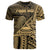 American Samoa T Shirt Fagaalu Polynesian Gold Patterns Unisex Black - Polynesian Pride