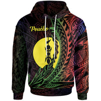 New Caledonia Hoodie Pouebo Wings Style Flag Color Unisex Black - Polynesian Pride