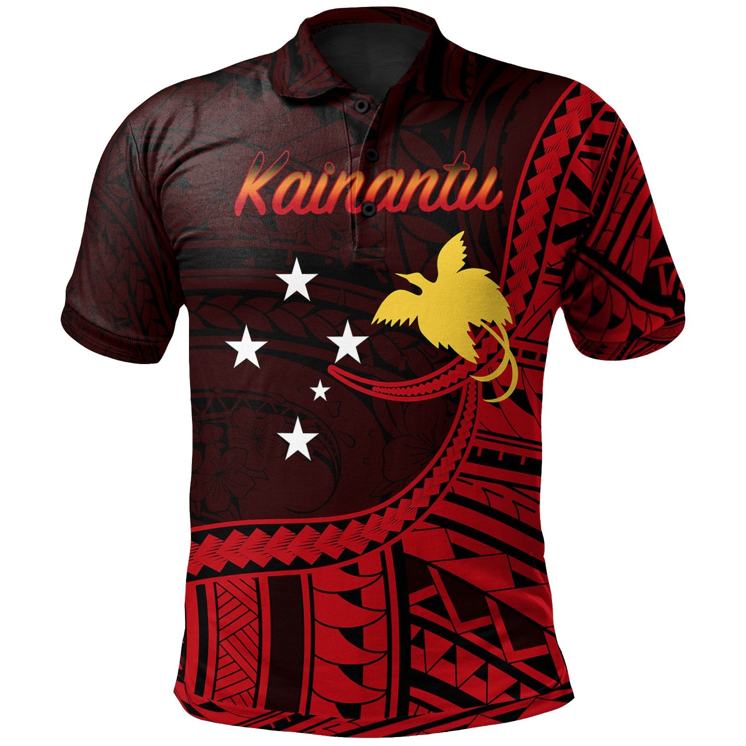 Papua New Guinea Polo Shirt Kainantu Polynesian Patterns Unisex Black - Polynesian Pride