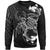 Pohnpei State Sweatshirt - Turtle With Polynesian Waves Unisex Black - Polynesian Pride