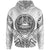 American Samoa Hoodie American Samoa Seal Tribal Patterns Unisex White - Polynesian Pride