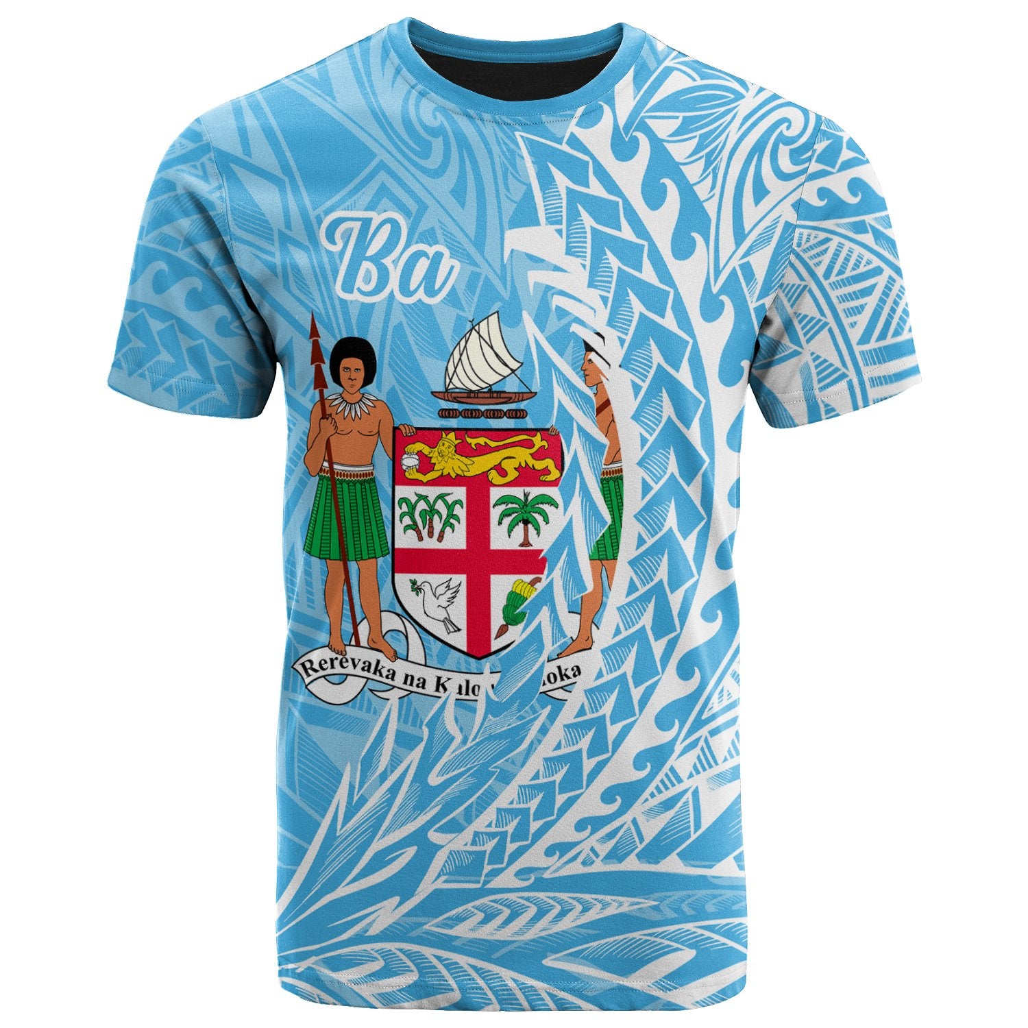 Fiji T Shirt Ba Wings Style Unisex Blue - Polynesian Pride