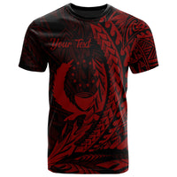 Pohnpei State T Shirt Red Custom Wings Style Unisex Black - Polynesian Pride