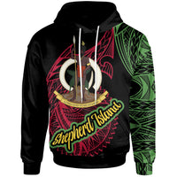Vanuatu Hoodie Shepherd Island Seal of Vanuatu Special Style Unisex Black - Polynesian Pride