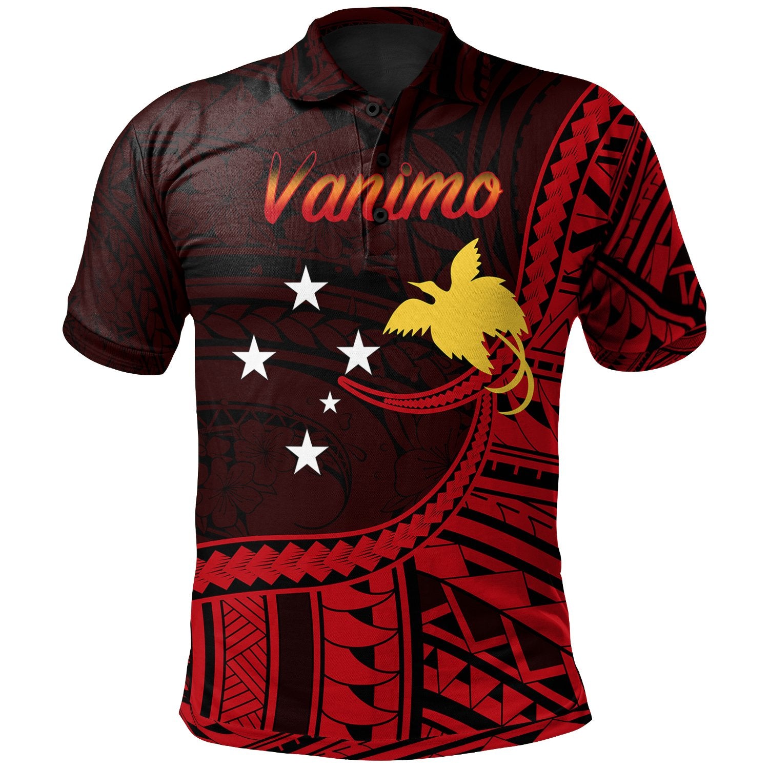 Papua New Guinea Polo Shirt Vanimo Polynesian Patterns Unisex Black - Polynesian Pride