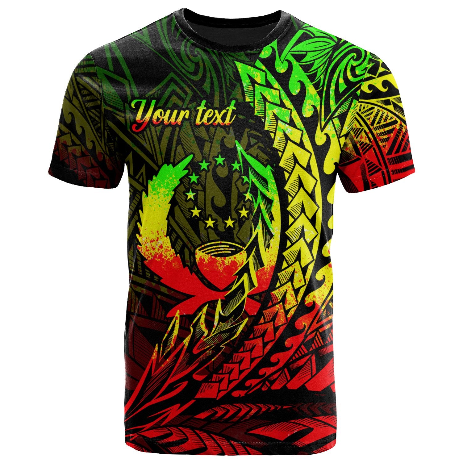 Pohnpei State T Shirt Reggae Custom Wings Style Unisex Black - Polynesian Pride