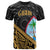 Guam T Shirt Gold Tapa Patterns With Bamboo Unisex Black - Polynesian Pride