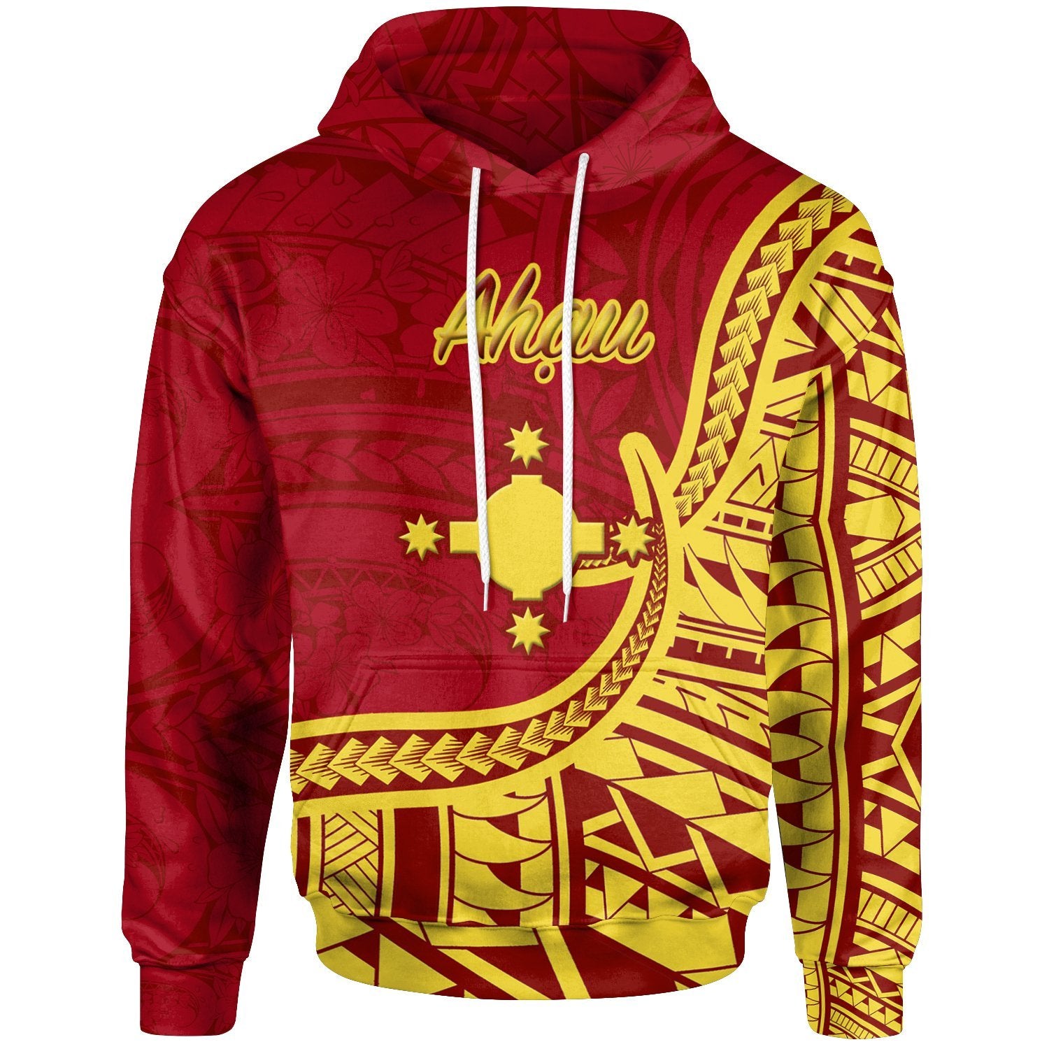 Rotuma Hoodie hau Flag Rotuma Unisex Red - Polynesian Pride