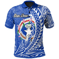 Northern Mariana Islands Polo Shirt San Jose Wings Style Unisex Blue - Polynesian Pride