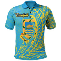 Tuvalu Polo Shirt Funafuti Wings Style Unisex Blue - Polynesian Pride