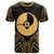 Yap State T Shirt Yap State Seal Tribal Gold Color Patterns Unisex Black - Polynesian Pride