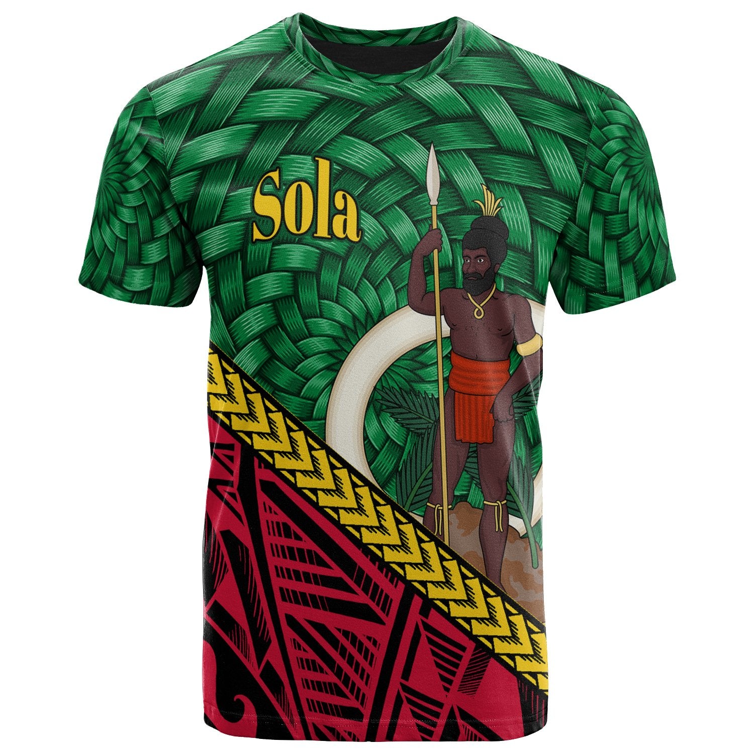 Vanuatu T Shirt Sola Polynesian Patterns With Bamboo Unisex Art - Polynesian Pride