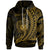 Samoa Hoodie Custom Gold Wings Style Unisex Black - Polynesian Pride