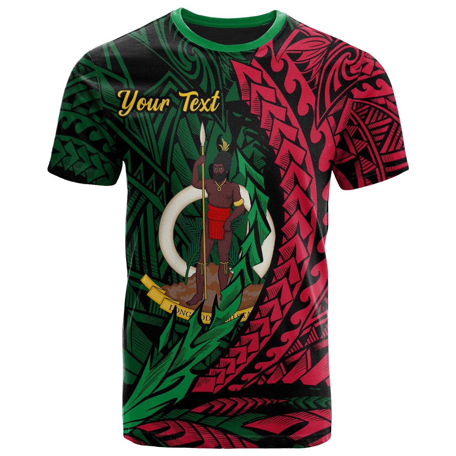 Vanuatu T Shirt Custom Wings Style Unisex Black - Polynesian Pride