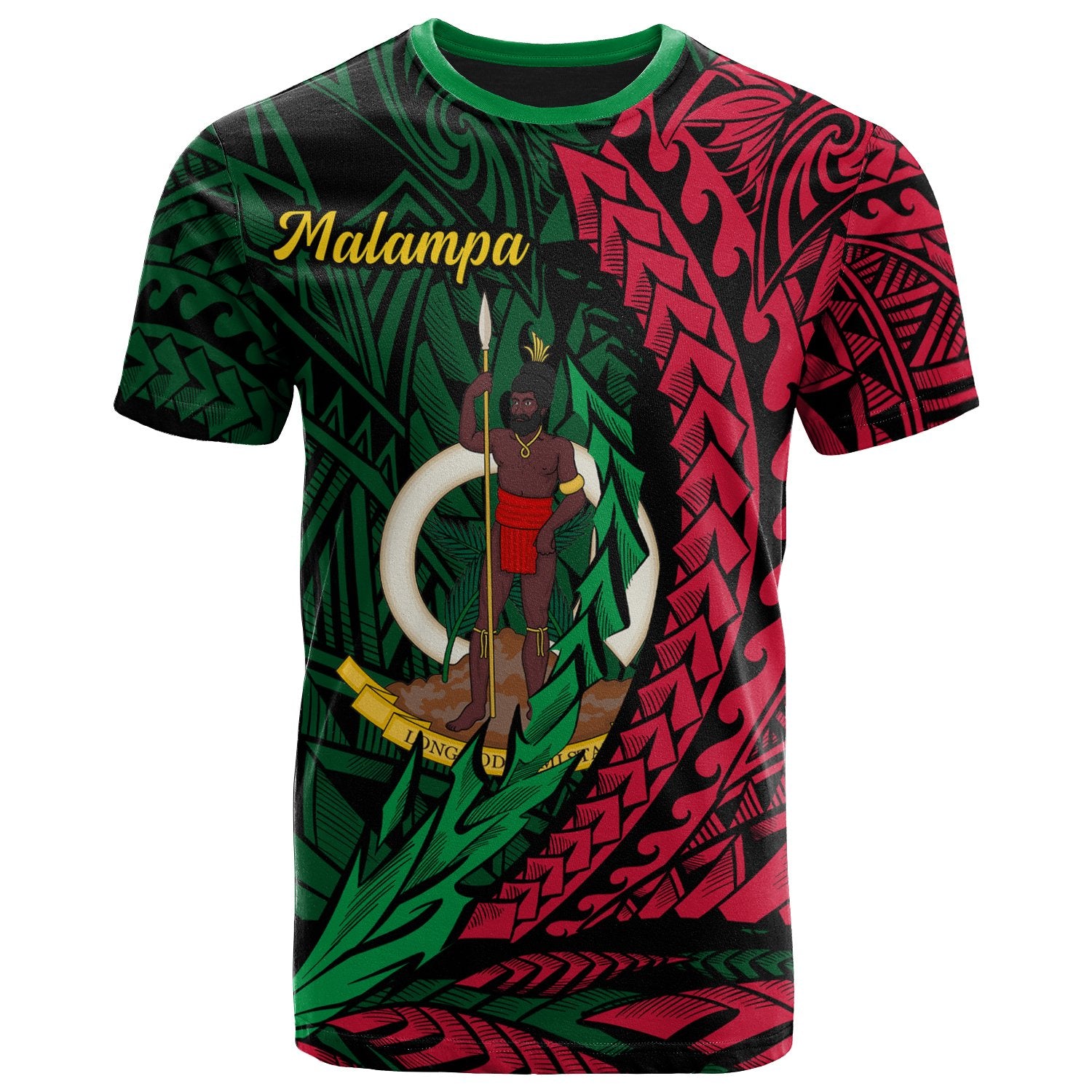 Vanuatu T Shirt Malampa Wings Style Unisex Black - Polynesian Pride