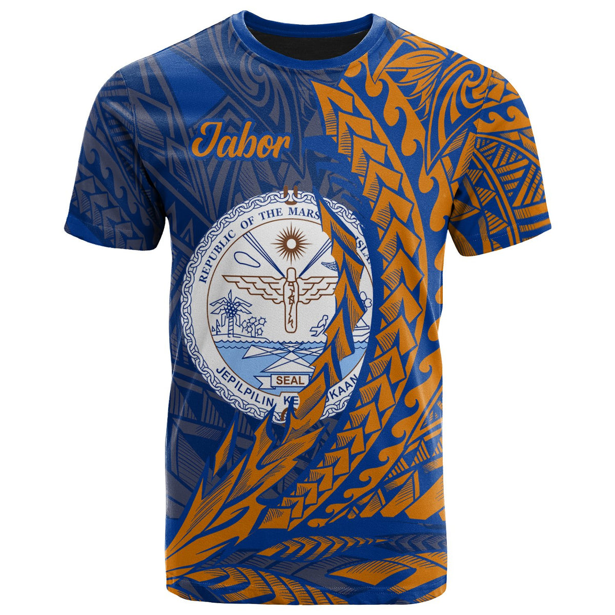 Marshall Islands T Shirt Jabor Wings Style Unisex Blue - Polynesian Pride