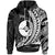 Yap State Hoodie White Wings Style Unisex Black - Polynesian Pride