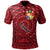 Tonga Polo Shirt Vaini Tapa Patterns With Bamboo Unisex Red - Polynesian Pride