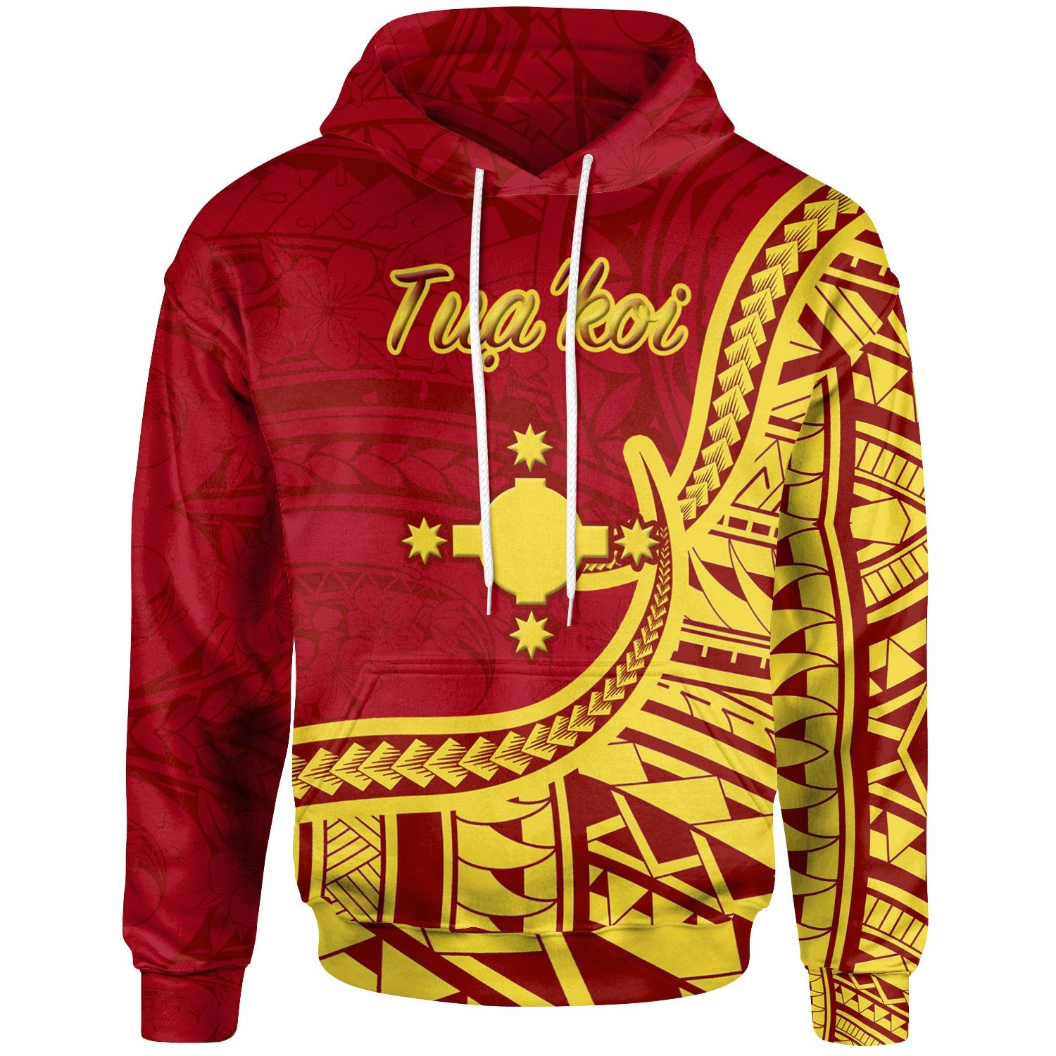 Rotuma Hoodie Tuakoi Flag Rotuma Red - Polynesian Pride