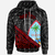 Guam Hoodie Custom Red Tapa Patterns With Bamboo Unisex Black - Polynesian Pride