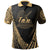 American Samoa Polo Shirt Manua Tau Polynesian Gold Patterns Sport Style Unisex Black - Polynesian Pride