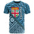 Fiji T Shirt Lautoka Tapa Patterns With Bamboo Unisex Blue - Polynesian Pride