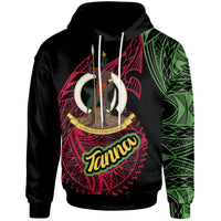 Vanuatu Hoodie Tanna Seal of Vanuatu Special Style Unisex Black - Polynesian Pride