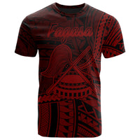 American Samoa T Shirt Fagasa Polynesian Red Patterns Unisex Black - Polynesian Pride
