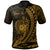 Samoa Polo Shirt Custom Gold Wings Style Unisex Black - Polynesian Pride