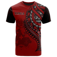 Tonga T Shirt Red Color Polynesian Patterns Best Tonga Ever Unisex Black - Polynesian Pride