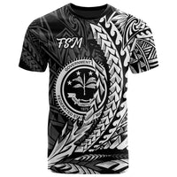 Federated States of Micronesia T Shirt White Wings Style Unisex Black - Polynesian Pride