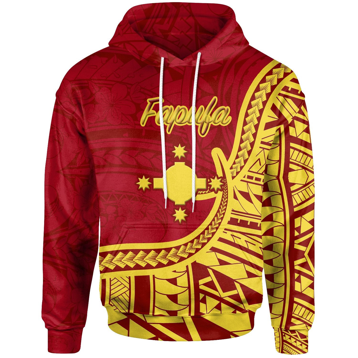 Rotuma Hoodie Fapufa Flag Rotuma Unisex Red - Polynesian Pride