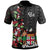 Fiji Polo Shirt Ba Tagimaucia Flowers Unisex Black - Polynesian Pride